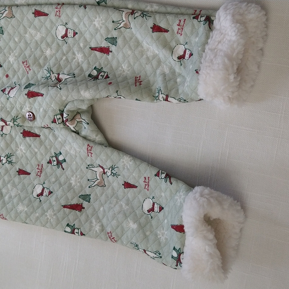 Chistmas baby jumpsuit quilted long sleeve coverall set size 0 to 3 mon… - Picture 7 of 14